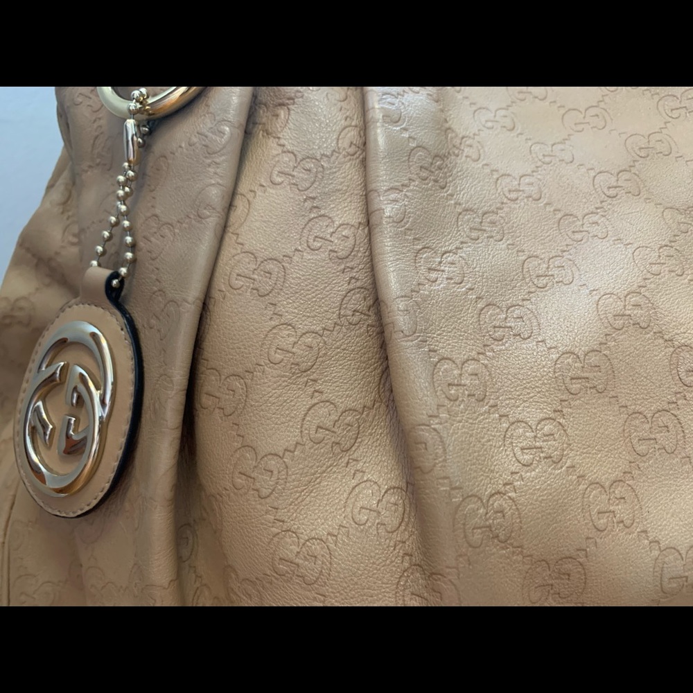 Gucci Signature Monogram Leather Satchel